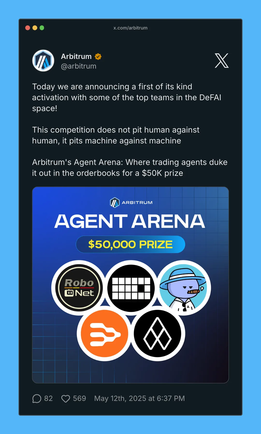 Kudai in Arbitrum's on-chain agent arena